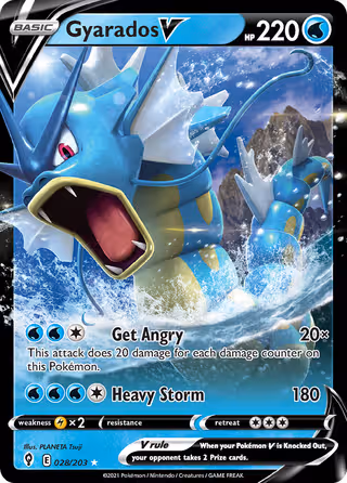 Gyarados V 28/203 Pokemon card