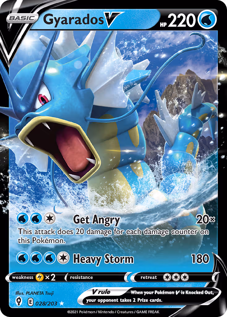 Gyarados V 28/203 Pokemon card
