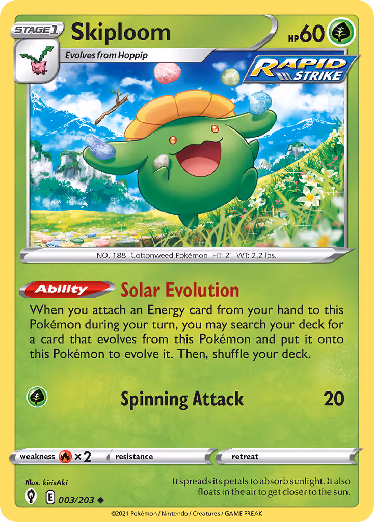 Skiploom 3/203 Pokemon card