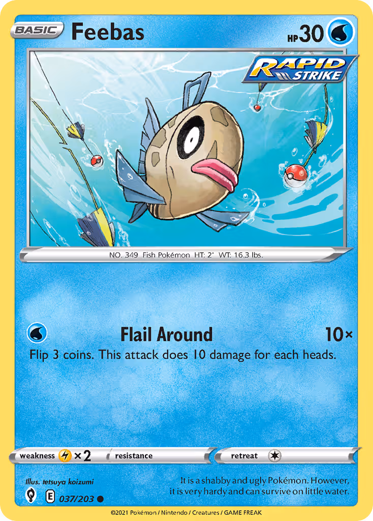 Feebas 37/203 Pokemon card