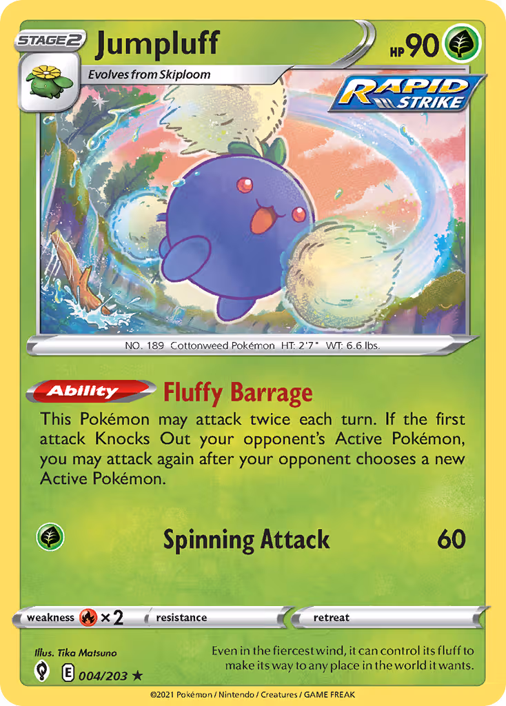 Jumpluff 4/203 Pokemon card