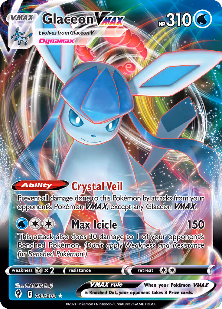 Glaceon VMAX 41/203 Pokemon card