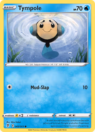 Tympole 42/203 Pokemon card