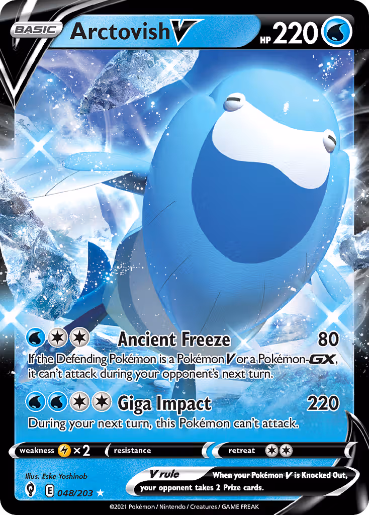 Arctovish V 48/203 Pokemon card