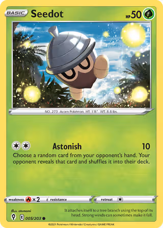 Seedot 5/203 Pokemon card