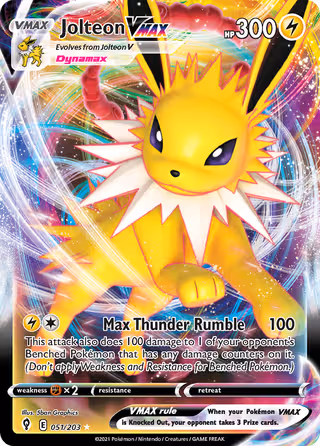 Jolteon VMAX 51/203 Pokemon card