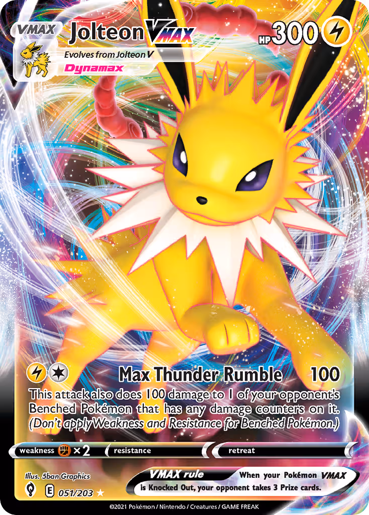 Jolteon VMAX 51/203 Pokemon card