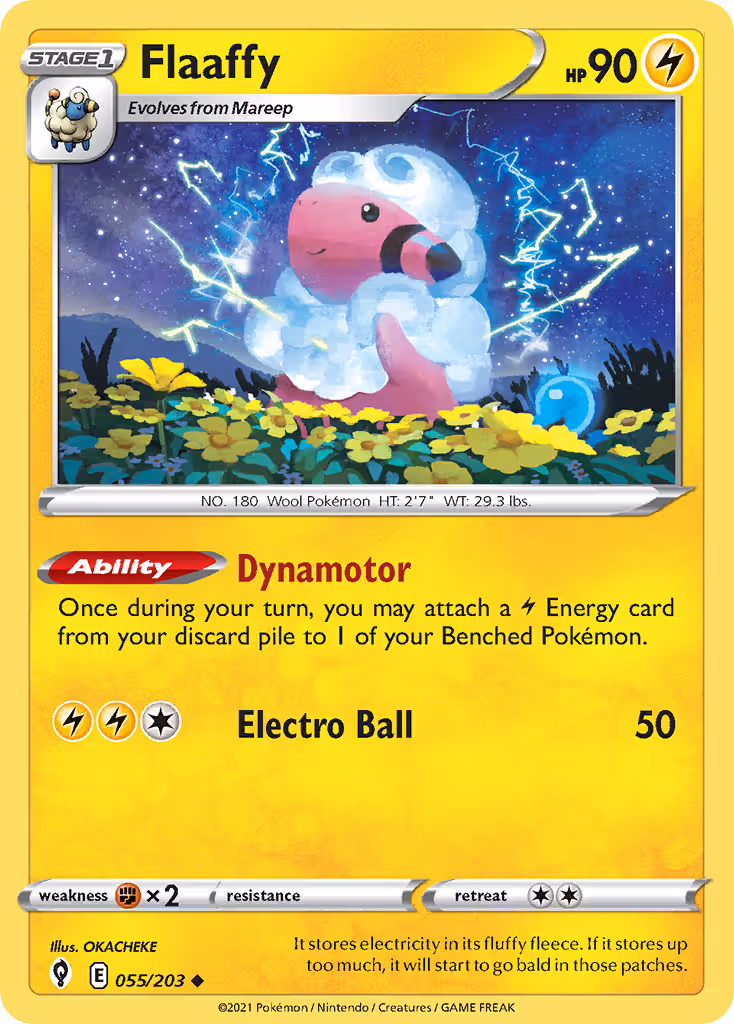 Flaaffy 55/203 Pokemon card