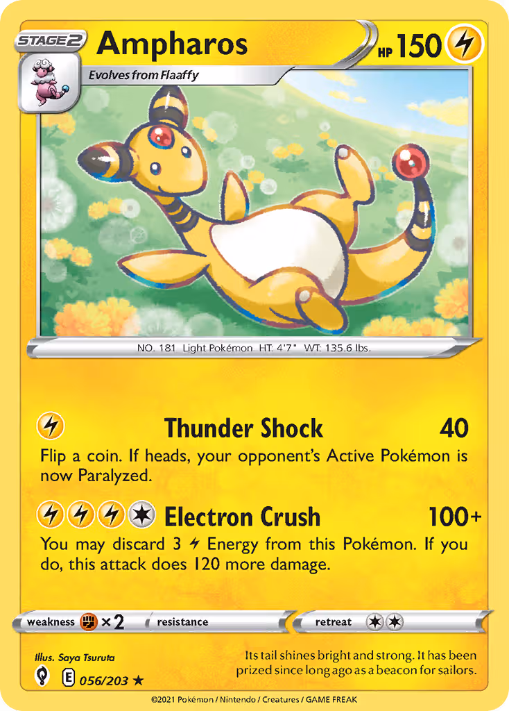 Ampharos 56/203 Pokemon card