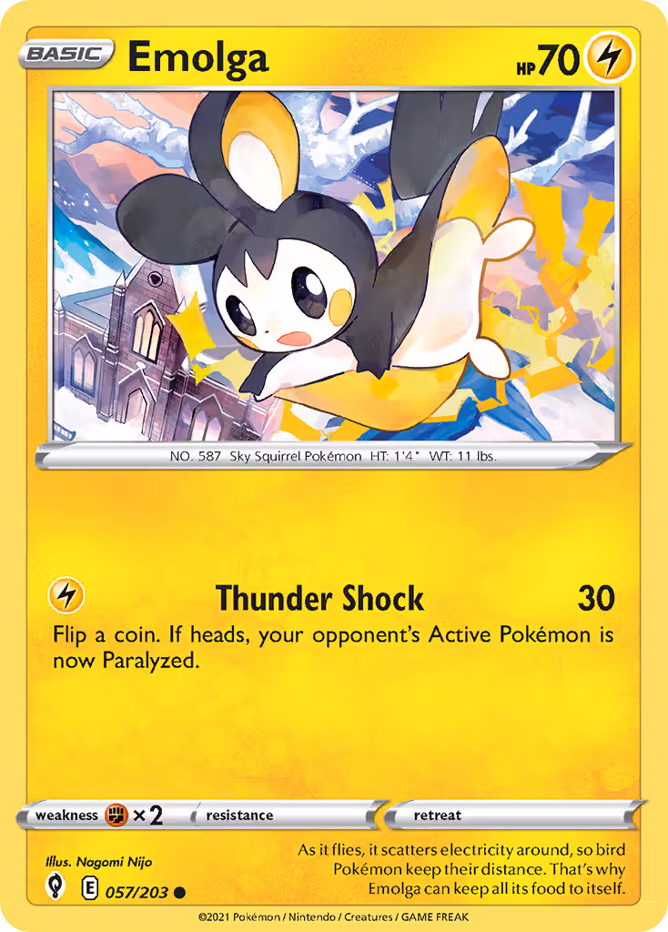 Emolga 57/203 Pokemon card