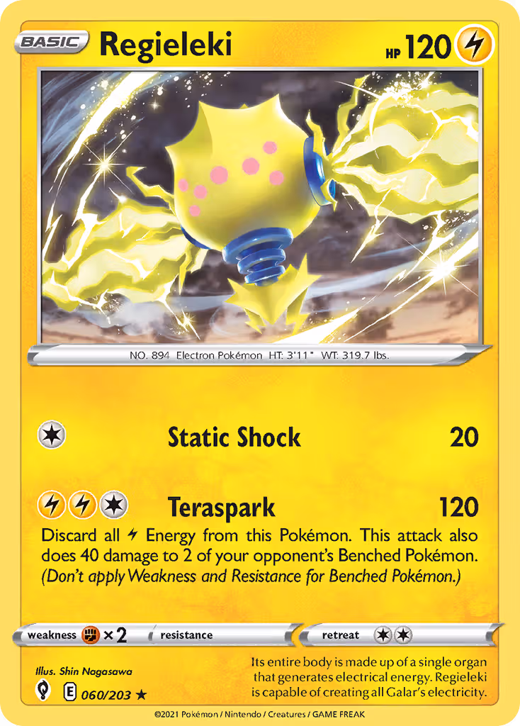 Regieleki 60/203 Pokemon card