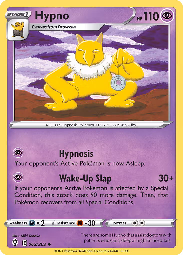 Hypno 62/203 Pokemon card