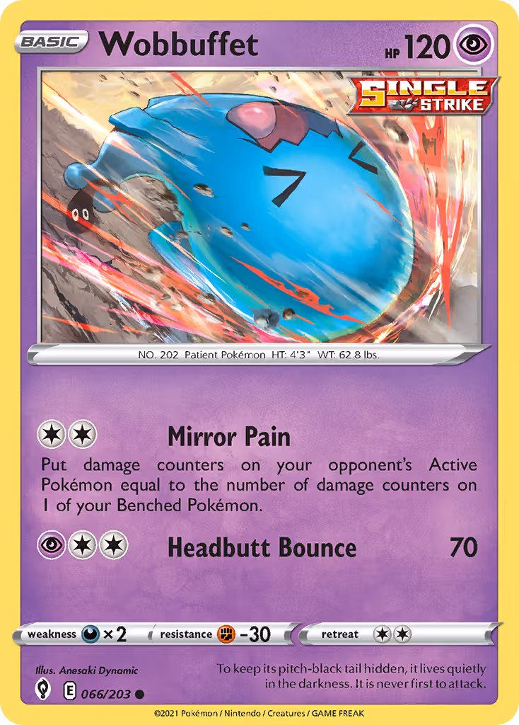 Wobbuffet 66/203 Pokemon card