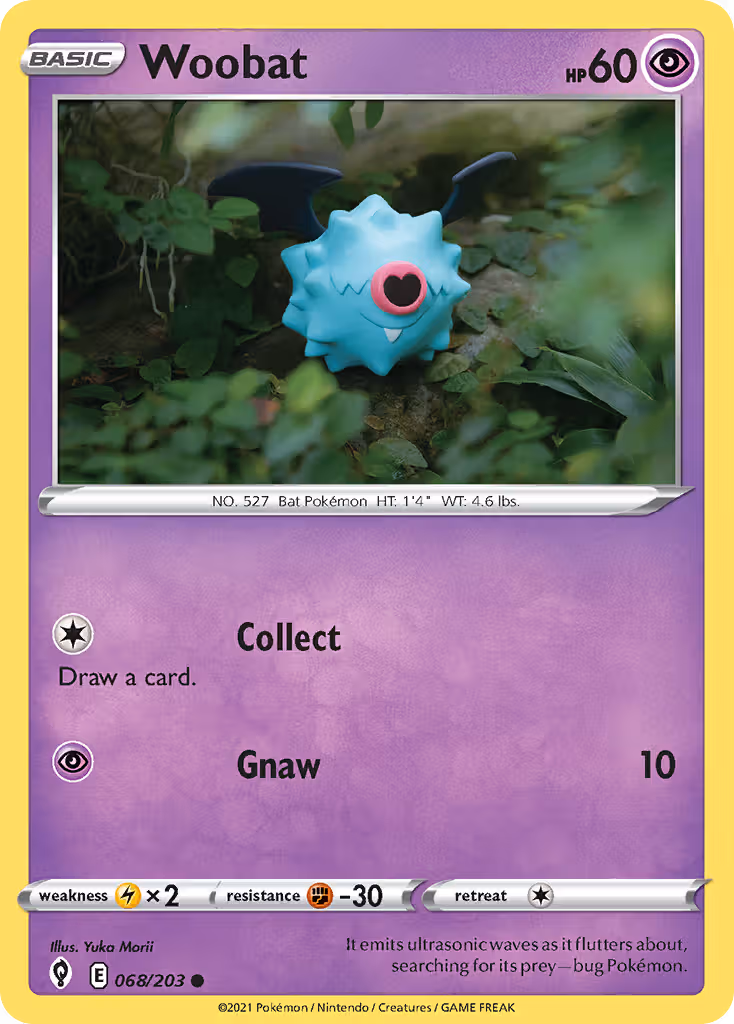 Woobat 68/203 Pokemon card