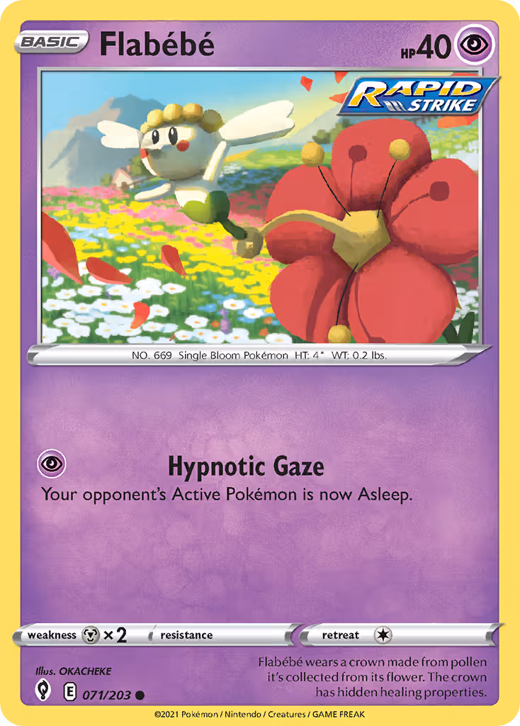 Flabébé 71/203 Pokemon card