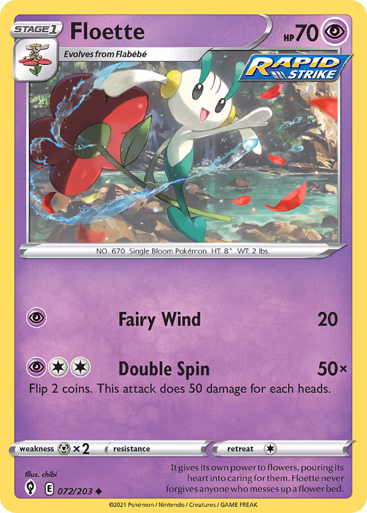 Floette 72/203 Pokemon card