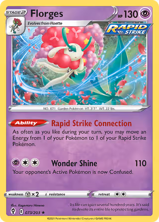 Florges 73/203 Pokemon card