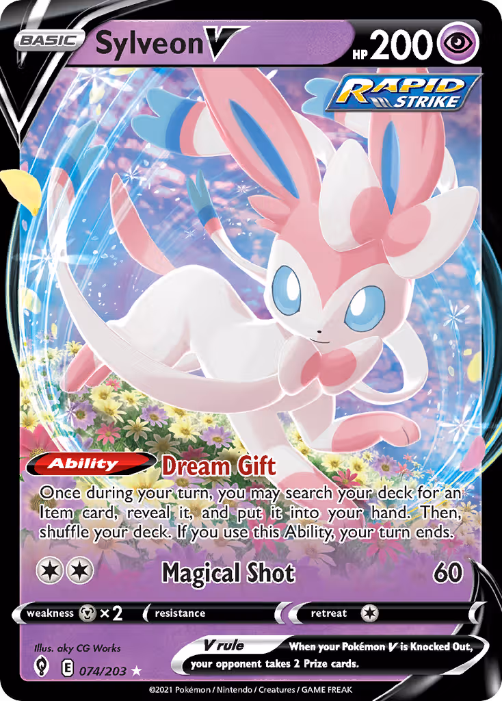 Sylveon V 74/203 Pokemon card