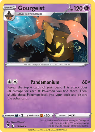 Gourgeist 77/203 Pokemon card
