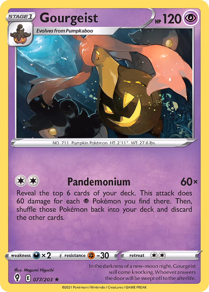 Gourgeist 77/203 Pokemon card