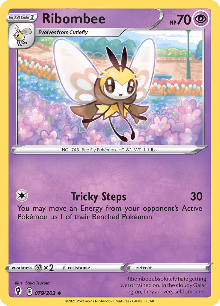 Ribombee 79/203 Pokemon card