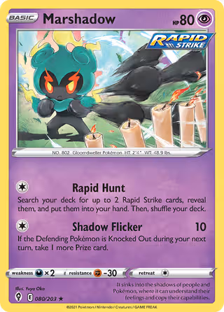 Marshadow 80/203 Pokemon card