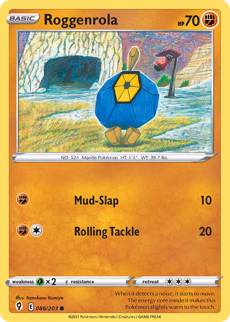 Roggenrola 86/203 Pokemon card