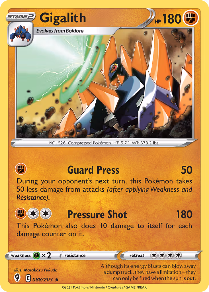 Gigalith 88/203 Pokemon card