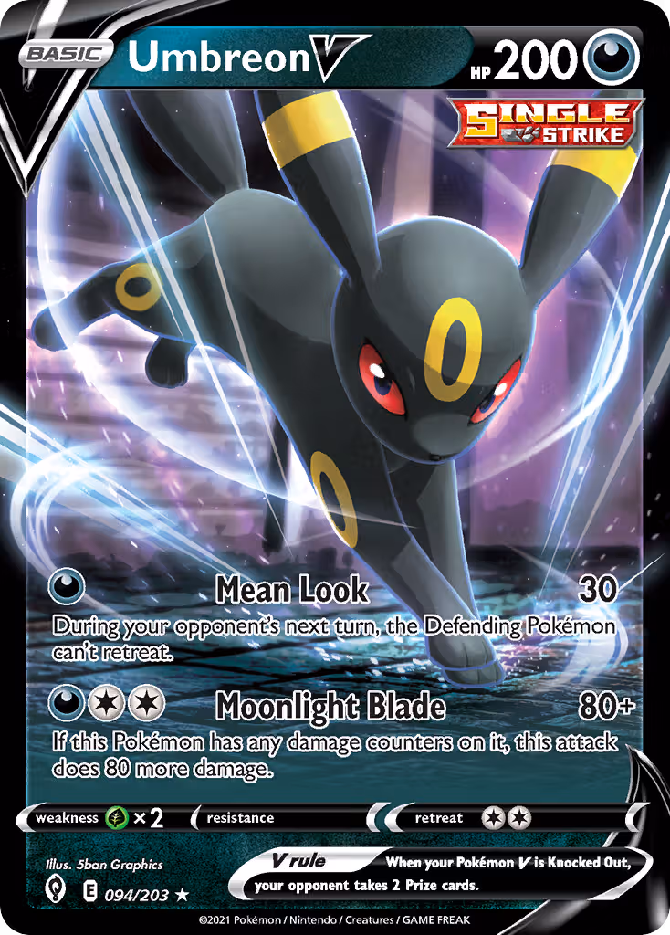Umbreon V 94/203 Pokemon card