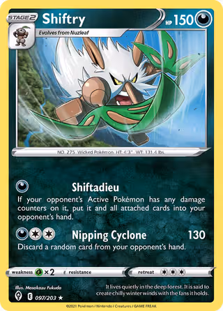 Shiftry 97/203 Pokemon card
