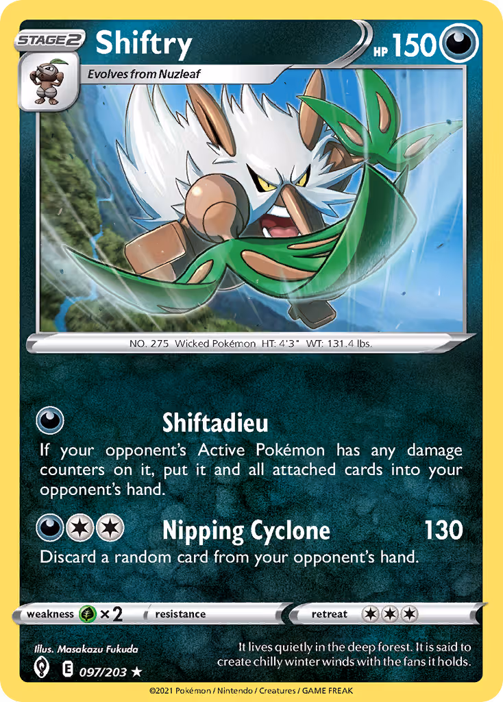Shiftry 97/203 Pokemon card