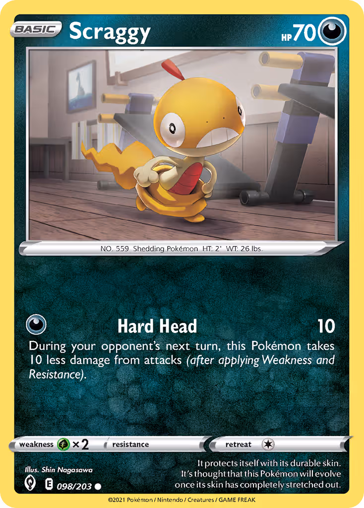 Scraggy 98/203 Pokemon card
