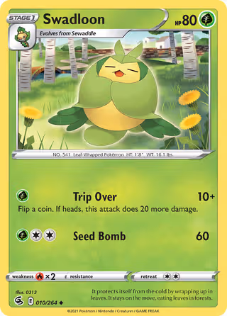 Swadloon 10/264 Pokemon card