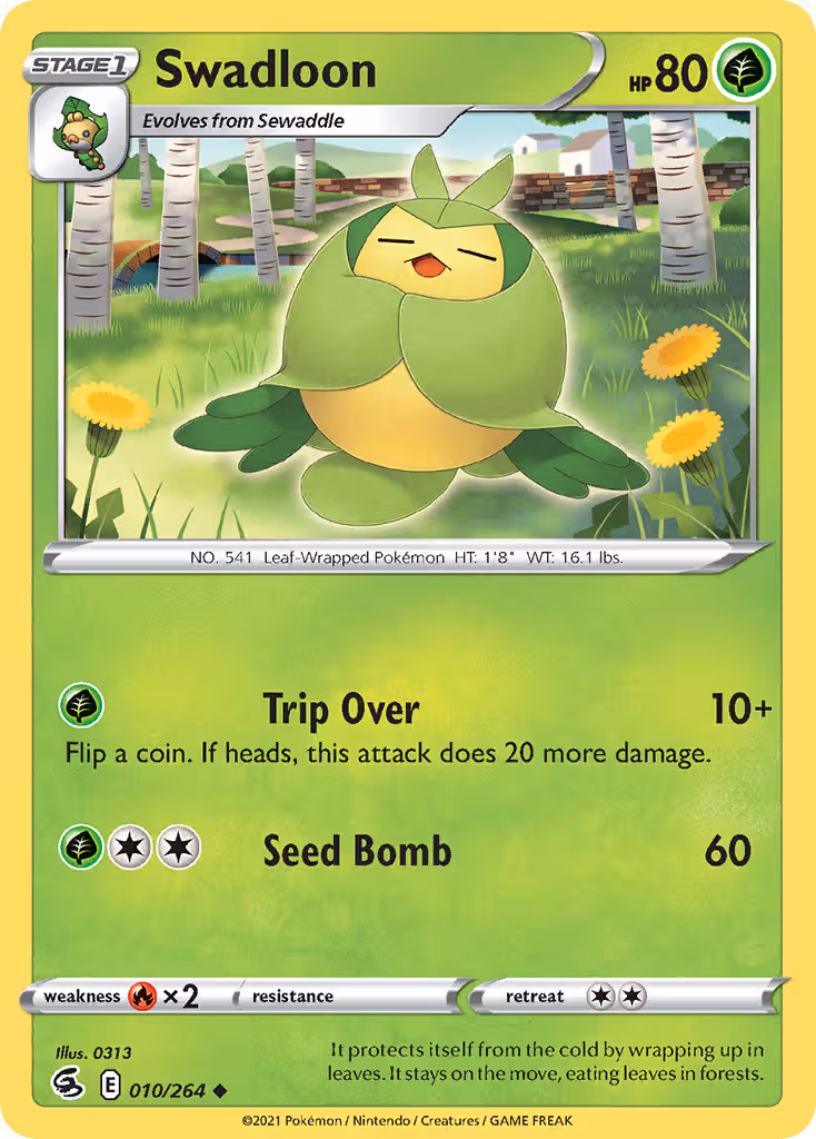 Swadloon 10/264 Pokemon card