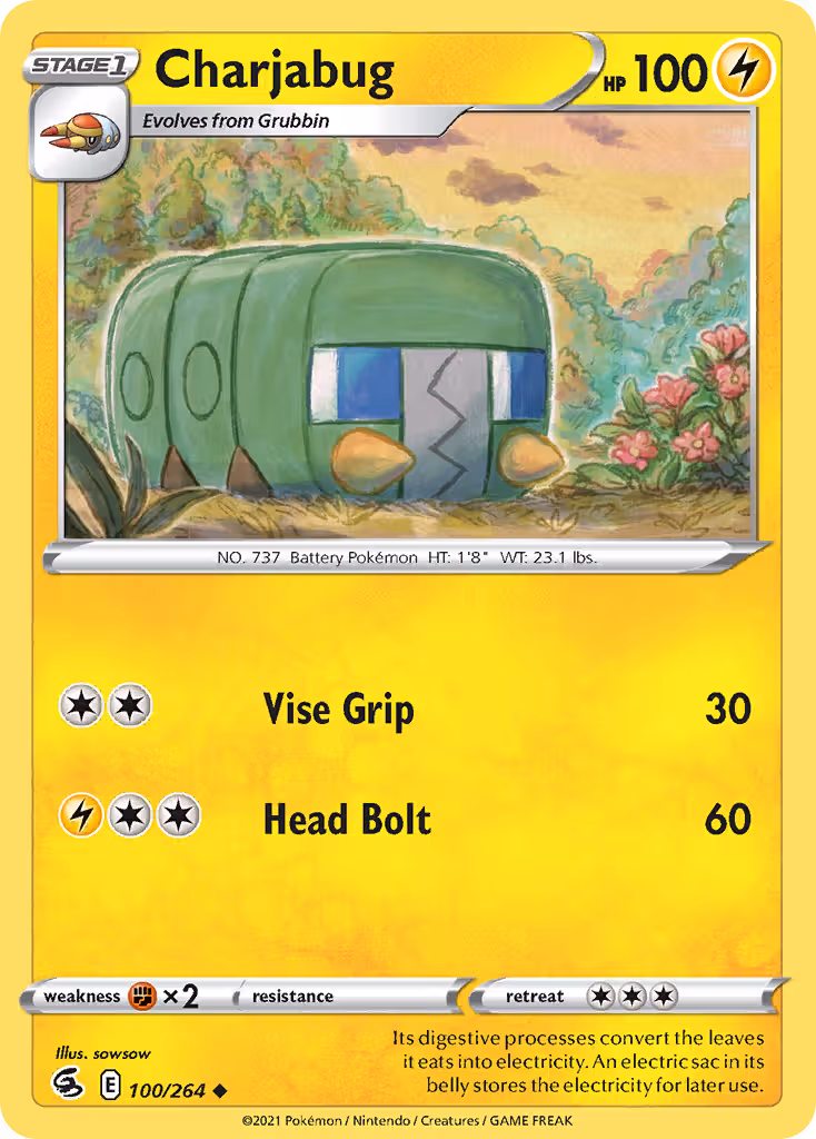 Charjabug 100/264 Pokemon card