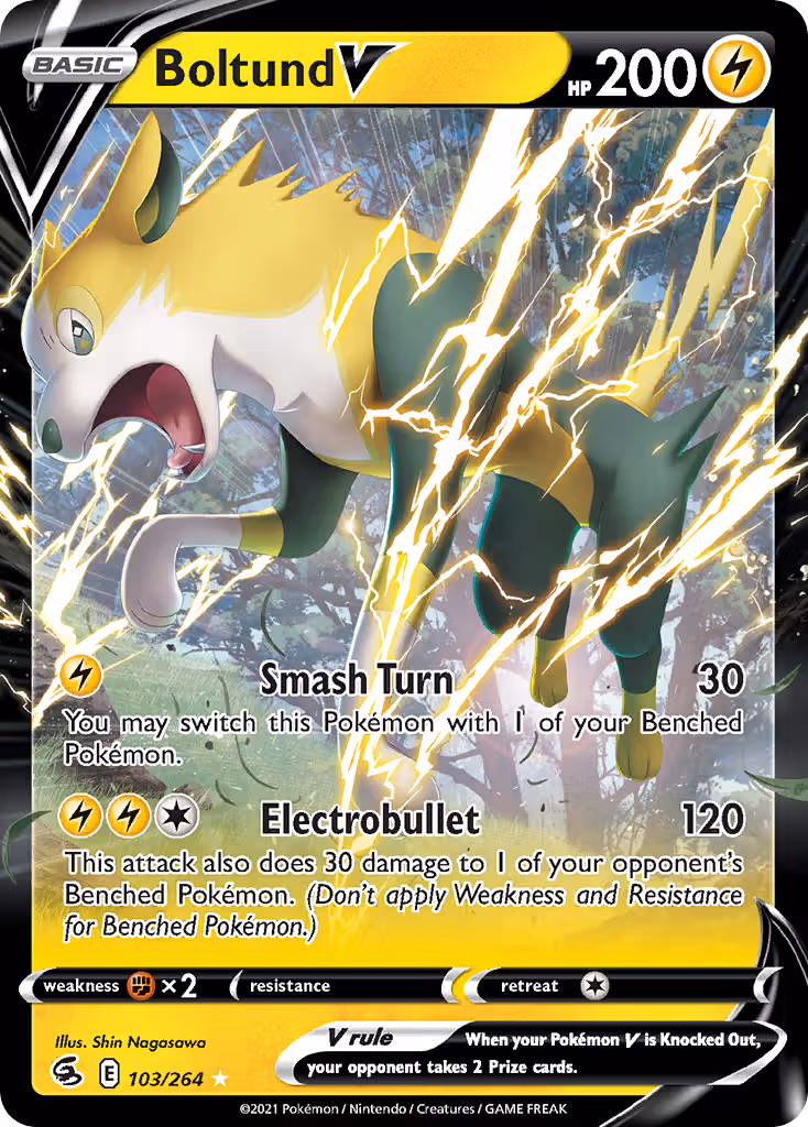 Boltund V 103/264 Pokemon card