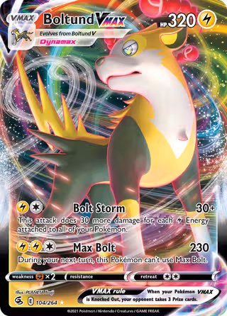 Boltund VMAX 104/264 Pokemon card