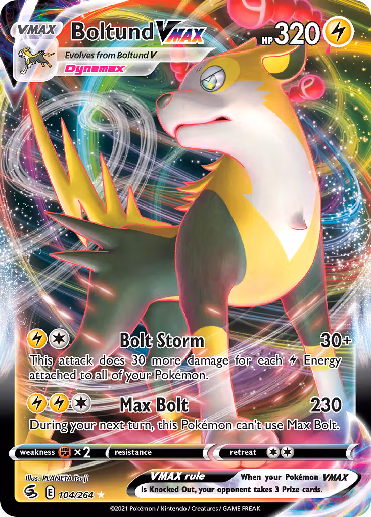 Boltund VMAX 104/264 Pokemon card