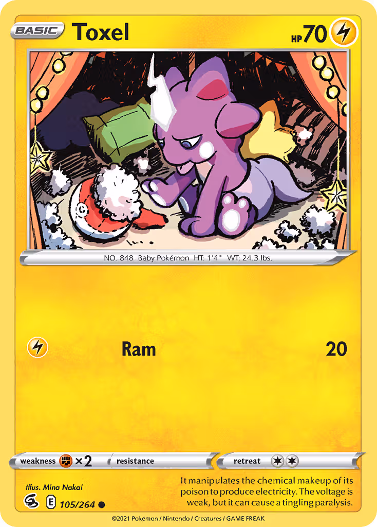 Toxel 105/264 Pokemon card