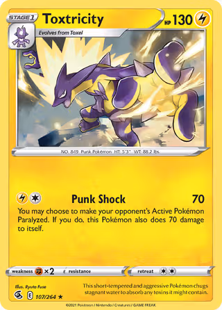 Toxtricity 107/264 Pokemon card