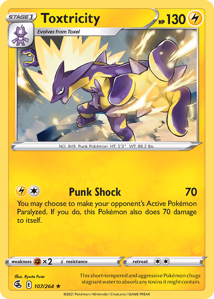Toxtricity 107/264 Pokemon card
