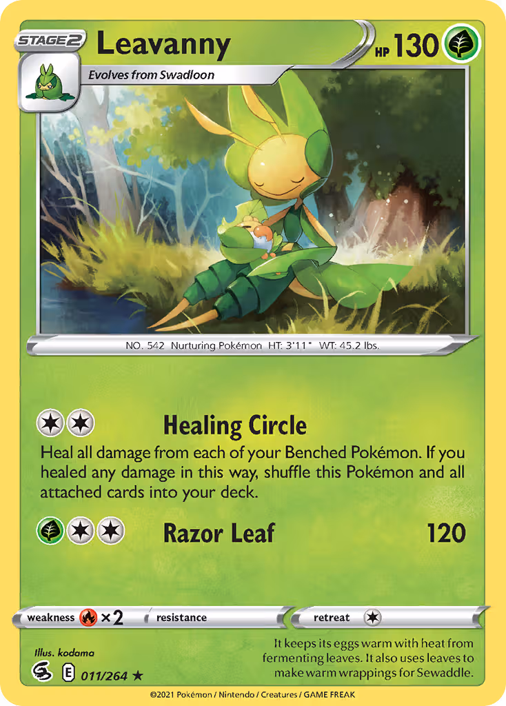 Leavanny 11/264 Pokemon card