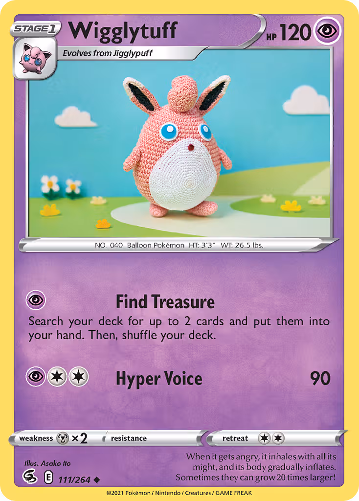 Wigglytuff 111/264 Pokemon card