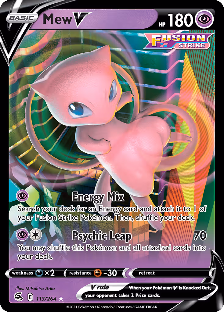 Mew V 113/264 Pokemon card