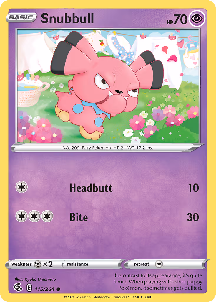Snubbull 115/264 Pokemon card