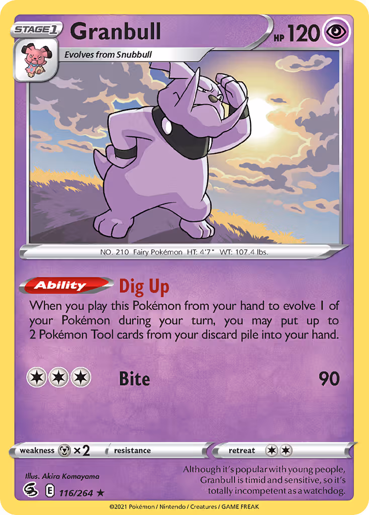 Granbull 116/264 Pokemon card