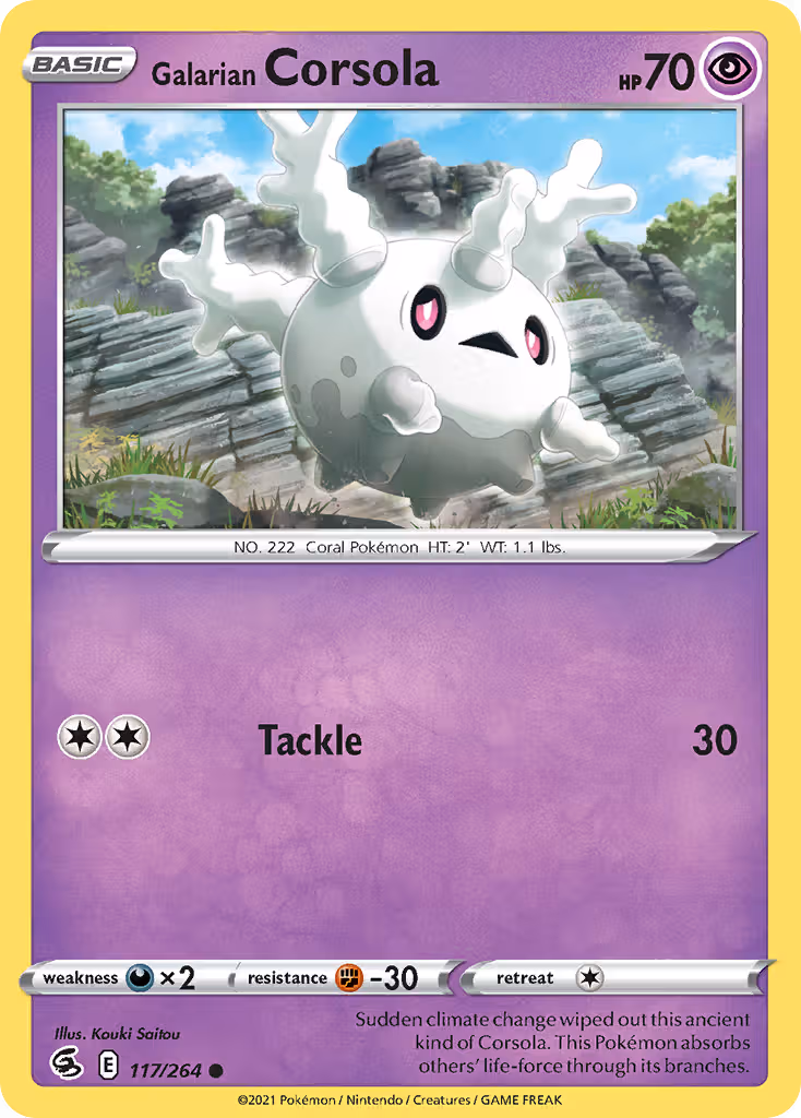 Galarian Corsola 117/264 Pokemon card