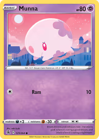 Munna 121/264 Pokemon card