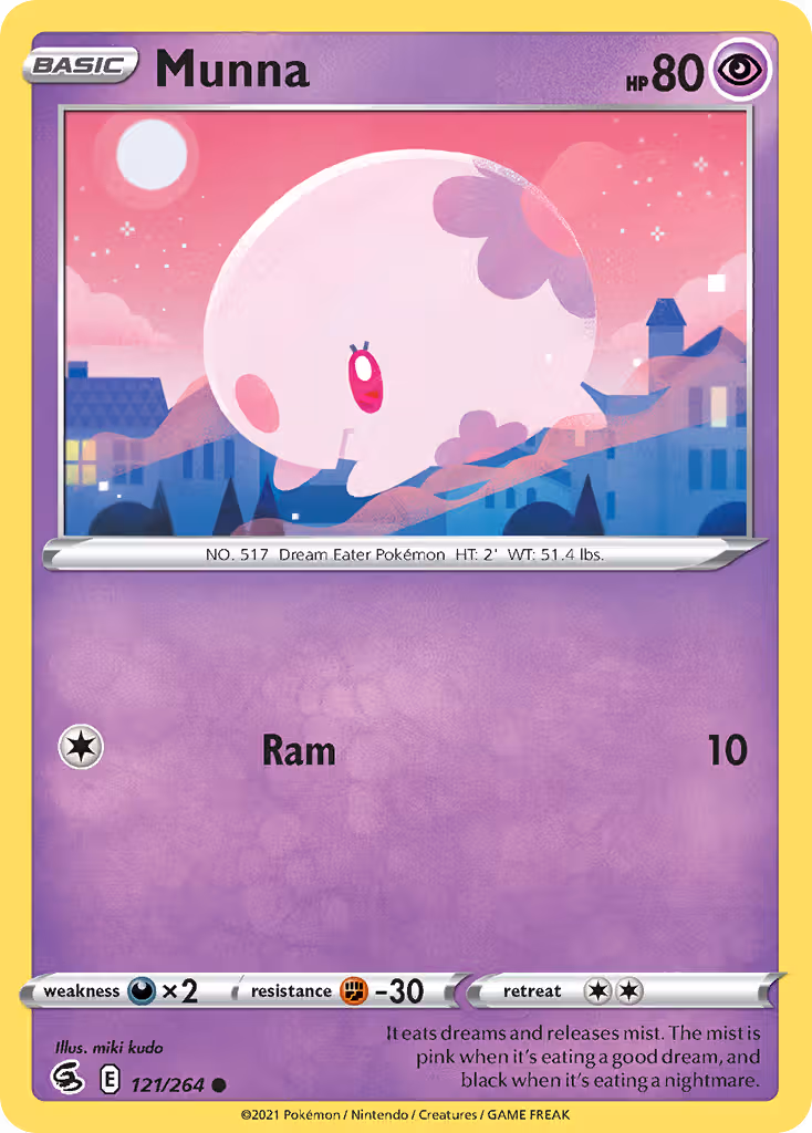 Munna 121/264 Pokemon card