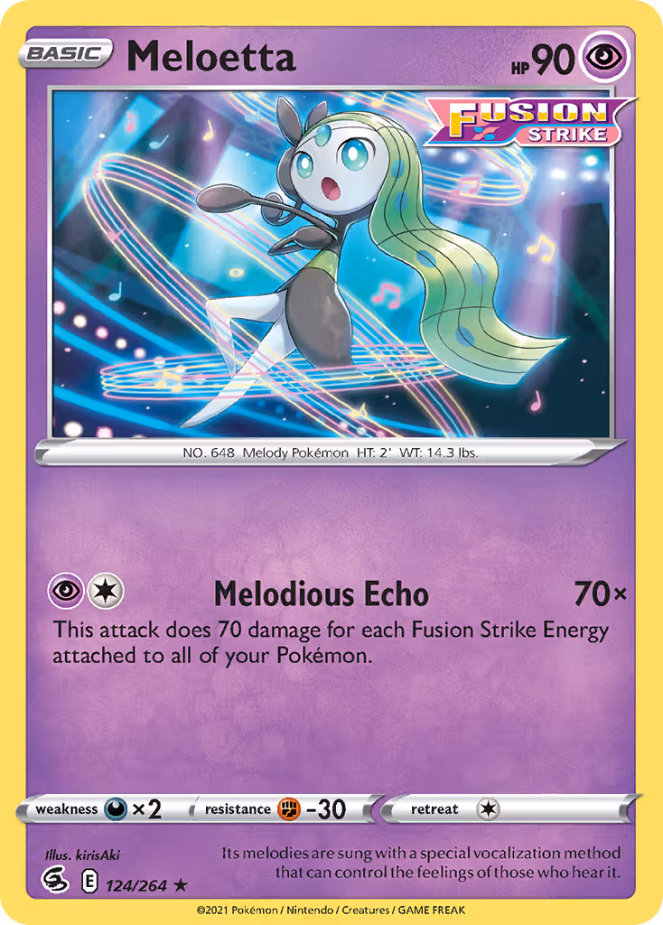 Meloetta 124/264 Pokemon card